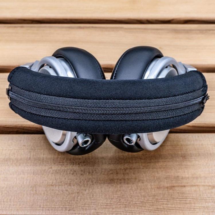 For Sony WH-1000XM4 Headphones Headband Protective Cover Replacement Parts, Spec: Leather Zipper Black