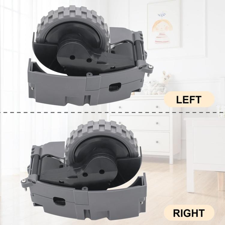 For IRobot Roomba 5/6/7/8/9 Series Walking Wheels Vacuum Cleaner Accessories Left+Right Wheel-Black