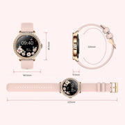 Bluetooth Calling AI Voice Assistant Life Water-resistant Sports Smartwatch, Color: Silver Gray Silicone Strap