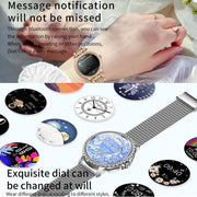 Bluetooth Calling AI Voice Assistant Life Water-resistant Sports Smartwatch, Color: Silver Gray Silicone Strap