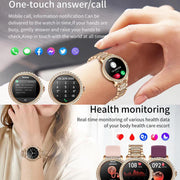Bluetooth Calling AI Voice Assistant Life Water-resistant Sports Smartwatch, Color: Gold Mesh Strap+Silicone Strap