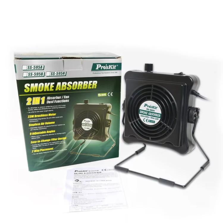 ProsKit SS-595H  Soldering Fume Extractor With Blowing/Suction, Adjustable Wall/Desk Mount
