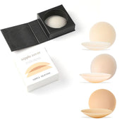 Anti-Bump Ultra-Thin Breathable Silicone Self-Adhesive Invisible Breast Stickers, Size: 8CM Dark Skin(Magnet Box)