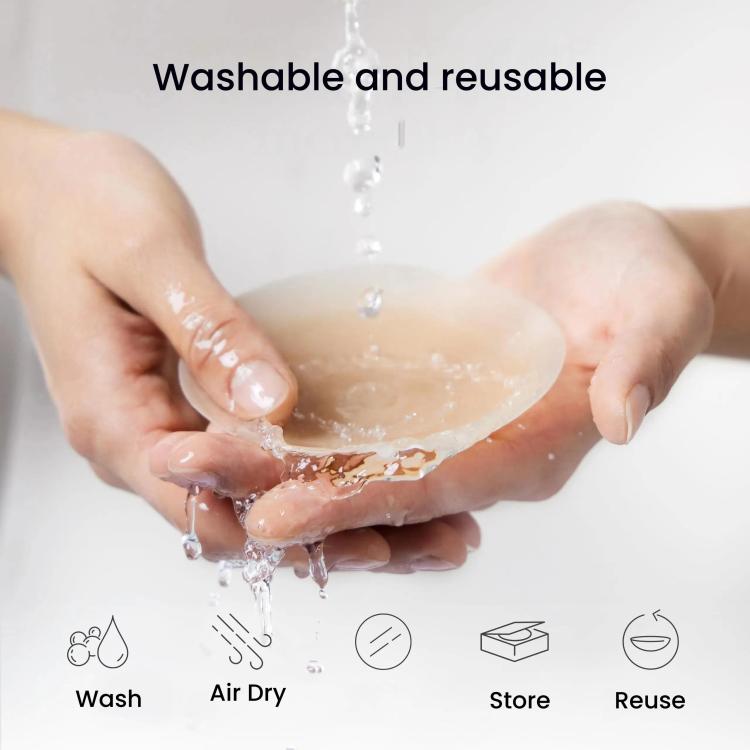 Anti-Bump Ultra-Thin Breathable Silicone Self-Adhesive Invisible Breast Stickers, Size: 8CM Foundation Skin Color(Magnet Box)