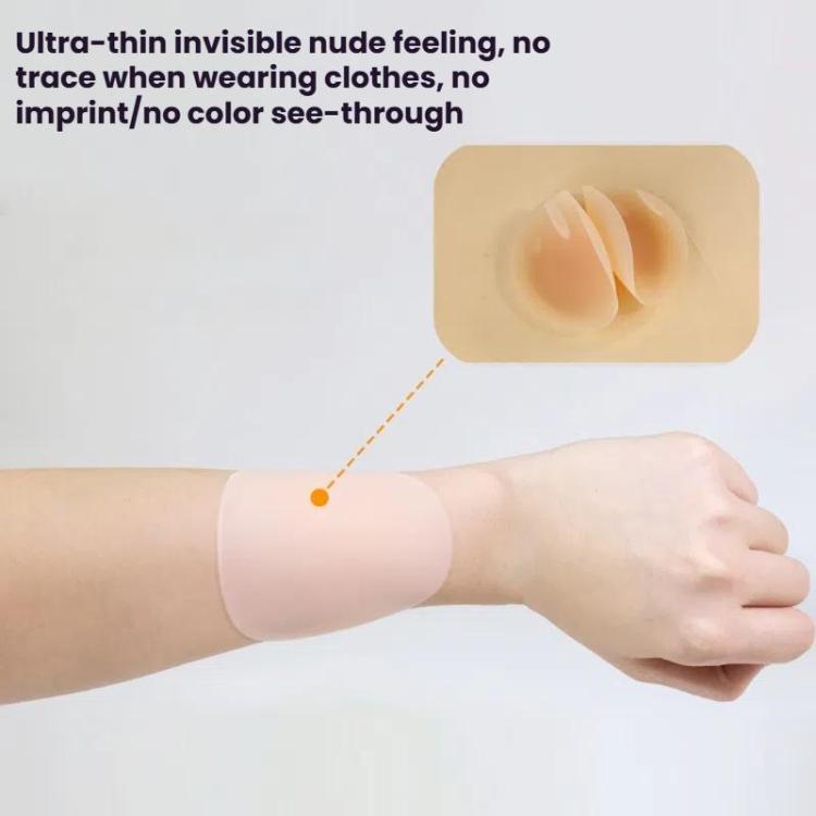 Anti-Bump Ultra-Thin Breathable Silicone Self-Adhesive Invisible Breast Stickers, Size: 8CM Foundation Skin Color(Magnet Box)