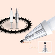 For Xiaomi Smart Pen 2nd Gen Replacement Tip Damped Needle-tip Pen Nib With 2 Circles Pen Tip Cap Transparent