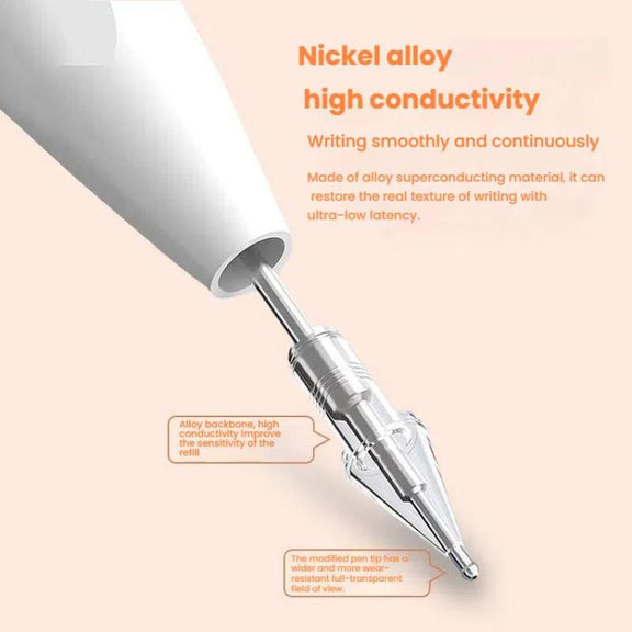 For Xiaomi Smart Pen 2nd Gen Replacement Tip Damped Needle-tip Pen Nib With 2 Circles Pen Tip Cap Transparent