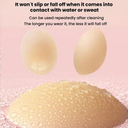 Ultra-thin Invisible Anti-bump Silicone Breast Stickers, Size: 8cm(Fair skin)