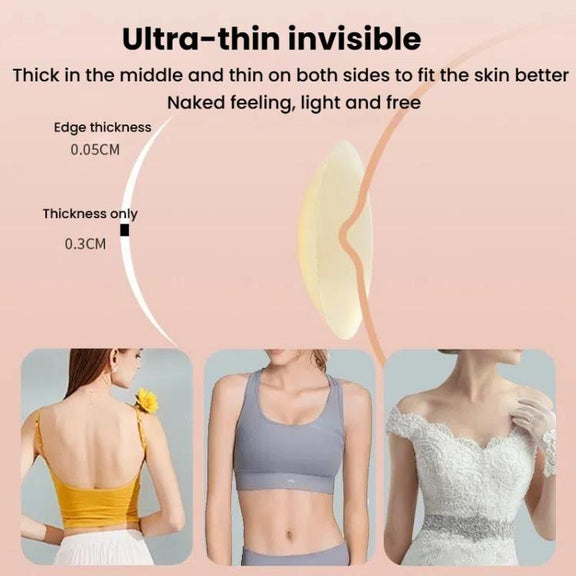 Ultra-thin Invisible Anti-bump Silicone Breast Stickers, Size: 8cm(Natural skin)
