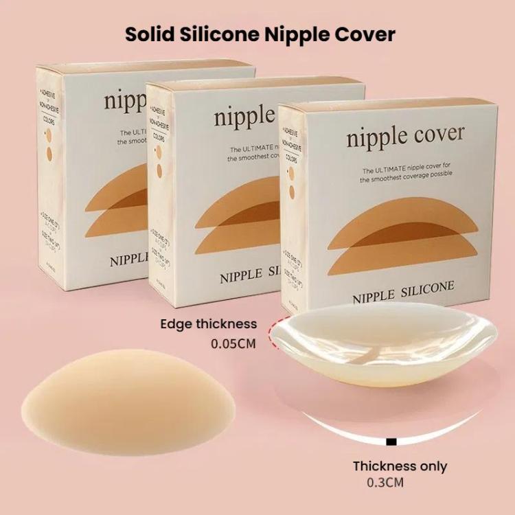 Ultra-thin Invisible Anti-bump Silicone Breast Stickers, Size: 13cm(Natural skin)