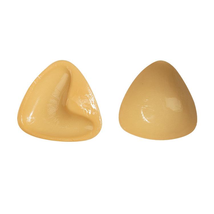 Double-Sided Silicone Thickened Inserts Gather Triangle Breast Pads, Size: S/A(Medium Skin Color With Orange Box)