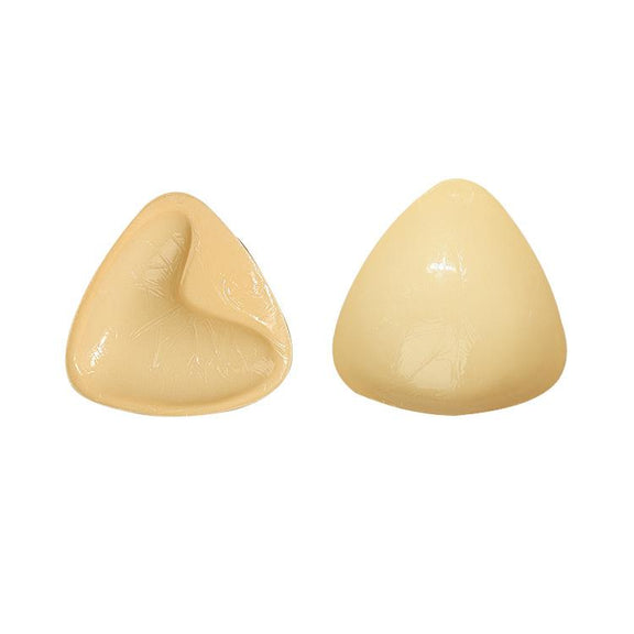 Double-Sided Silicone Thickened Inserts Gather Triangle Breast Pads, Size: L/C(White Skin Color With Orange Box)