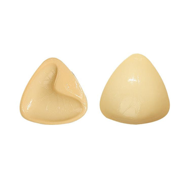 Double-Sided Silicone Thickened Inserts Gather Triangle Breast Pads, Size: XL/D(White Skin Color With Orange Box)