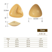 Double-Sided Silicone Thickened Inserts Gather Triangle Breast Pads, Size: L/C(White Skin Color With Orange Box)