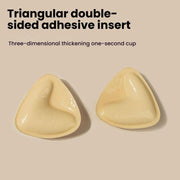 Double-Sided Silicone Thickened Inserts Gather Triangle Breast Pads, Size: L/C(Brown Skin With Orange Box)