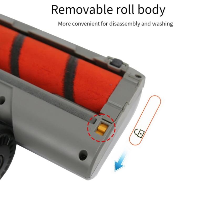 For UWANT V100 / V200 Vacuum Cleaner Soft Roller Brush Head Attachment Replacement(Red Button)