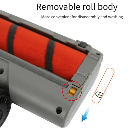 For UWANT V100 / V200 Vacuum Cleaner Soft Roller Brush Head Attachment Replacement(Red Button)