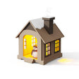500ML Portable Mini Snow House Humidifier USB Desktop Snowman Colorful Ambient Light Air Humidifiers, Size: Plug-in(Brown) - free shipping - PMC TechLife - Order now!