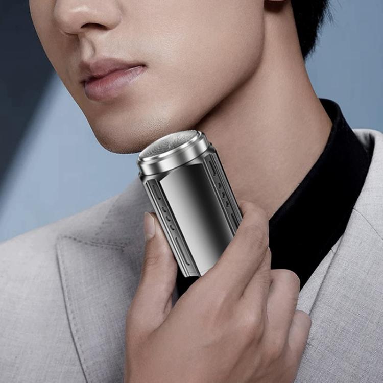 Portable Electric Shaver for Men with LCD Display ��� Travel-Friendly Mini Shaver, USB Type-C Fast Charging, Water-resistant & Washable Design, Style: Floating Blade Black