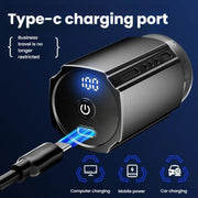 Portable Electric Shaver for Men with LCD Display ��� Travel-Friendly Mini Shaver, USB Type-C Fast Charging, Water-resistant & Washable Design, Style: Floating Blade Black