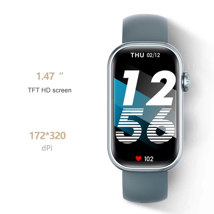 QS50 1.47inch TFT Screen Smart Wristband Support Bluetooth Calling / Oxygen Detection / Sleep Detection / Heart Rate Detection(Gray Green)