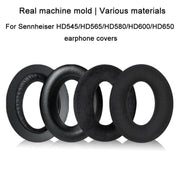 2pcs For Sennheiser HD545 / HD565 / HD580 / HD600 / HD650 Earphone Cover Sponge Earmuffs With Tuning Foam, Material: Lambskin-Patchwork