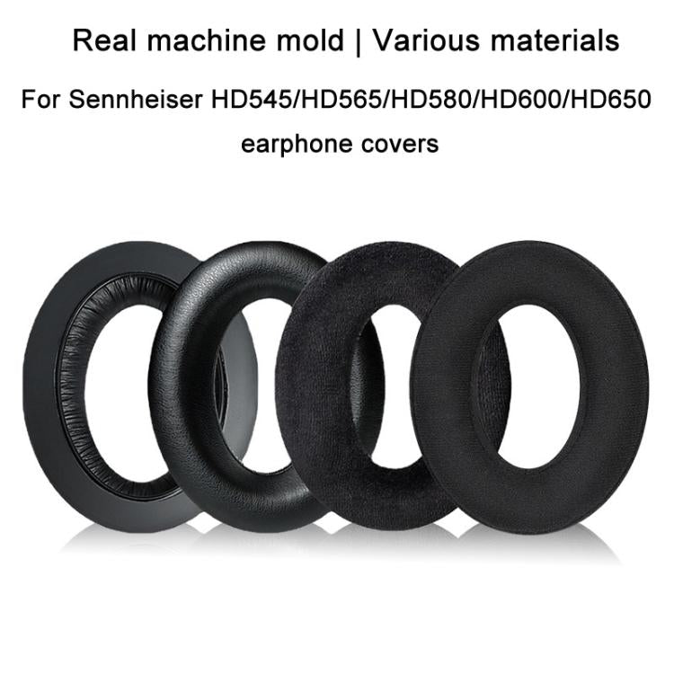 2pcs For Sennheiser HD545 / HD565 / HD580 / HD600 / HD650 Earphone Cover Sponge Earmuffs With Tuning Foam, Material: Protein Leather-Patchwork