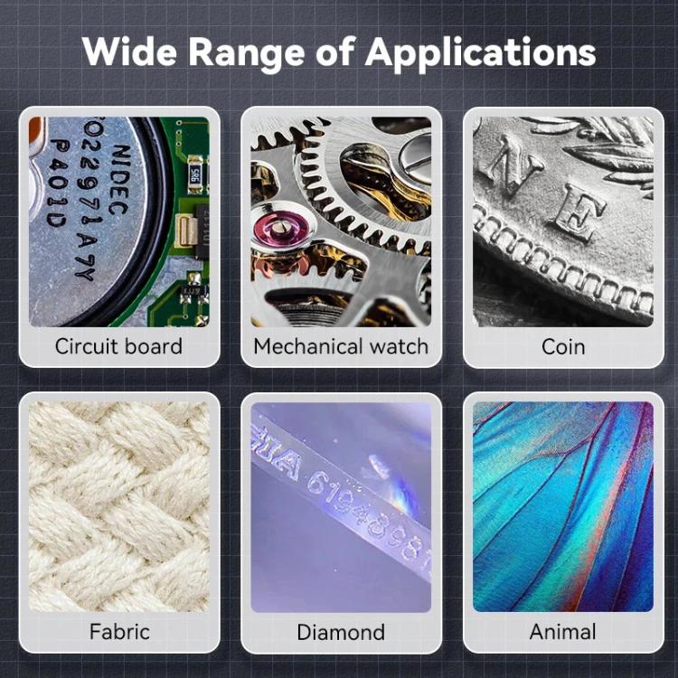 Portable Inspection Jewelry Painting Repair Optical Microscope Mini Primary Secondary Students Experiment Science Apparatus, Style: Black+32G