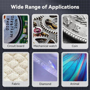 Portable Inspection Jewelry Painting Repair Optical Microscope Mini Primary Secondary Students Experiment Science Apparatus, Style: White+32G