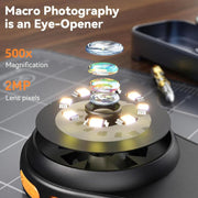 Portable Inspection Jewelry Painting Repair Optical Microscope Mini Primary Secondary Students Experiment Science Apparatus, Style: White