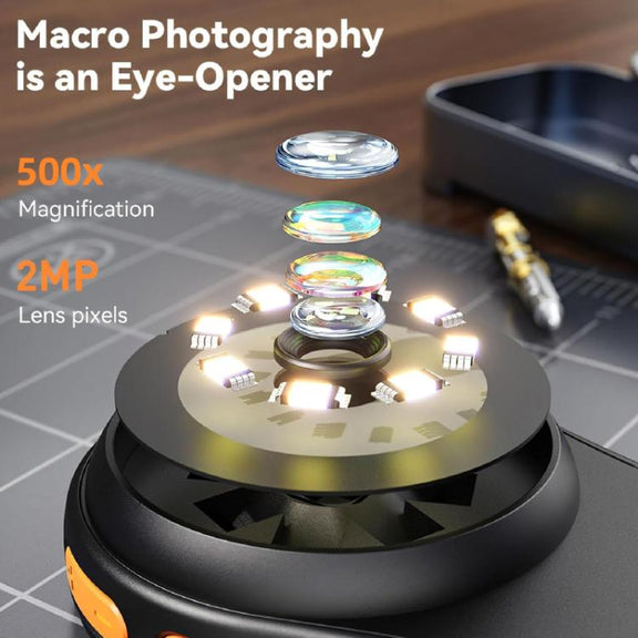 Portable Inspection Jewelry Painting Repair Optical Microscope Mini Primary Secondary Students Experiment Science Apparatus, Style: White
