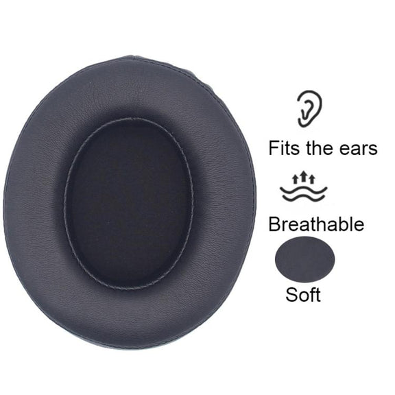 For Philips SHP9500 1pair Headphones Sponge Cover Earmuffs, Color: Black Leather