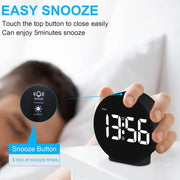 EDUP EH-8816 Simple Digital Electronic Clock Night Light Battery Plug-in Dual Power Mode Alarm Clock(Black Case Colorful Letter)
