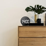 EDUP EH-8816 Simple Digital Electronic Clock Night Light Battery Plug-in Dual Power Mode Alarm Clock(White Case White Letter)
