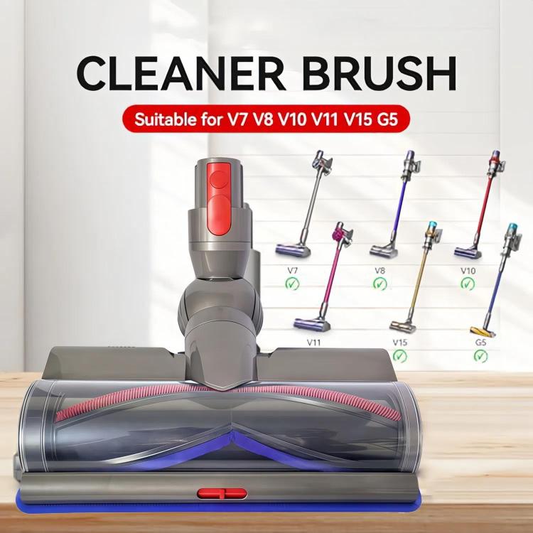 Adjustable Suction Floor Brush for Dyson V7 / V8 / V10 / V11 / V15 / G5 Vacuum Cleaners, Spec: Soft Roller