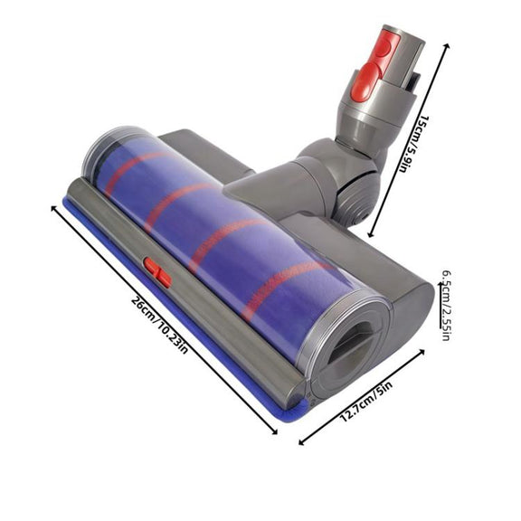 Adjustable Suction Floor Brush for Dyson V7 / V8 / V10 / V11 / V15 / G5 Vacuum Cleaners, Spec: Direct Drive Bristle Roller