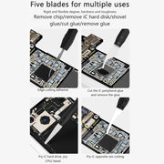 MaAnt M075 5pcs /Set Cell Phone Repair Rework Blade Pry Knife Motherboard Scraping Cutting Degumming Tool
