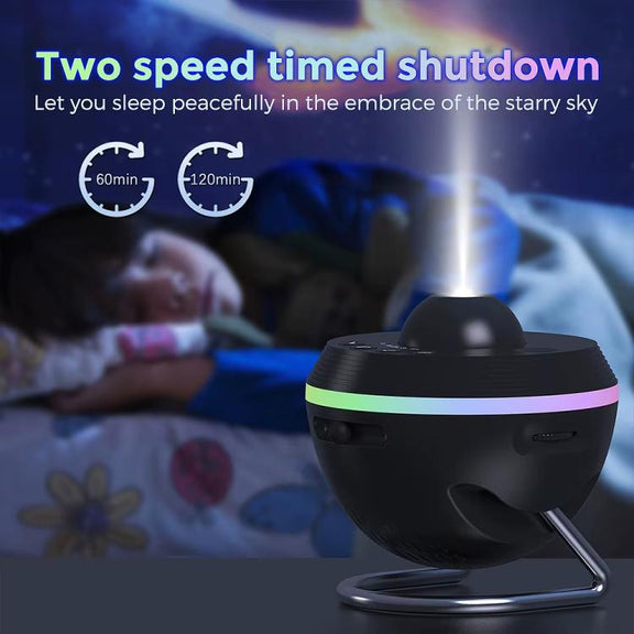USB Plug-in Space Ball HD Galaxy Projector Lamp Dynamic Meteor Starry Sky Atmosphere Light(Black)