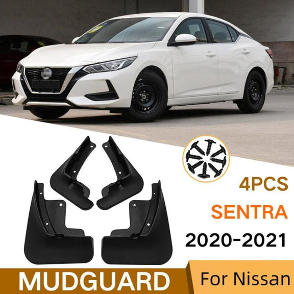 For 2020-2021 Nissan Sentra Car Tire Soft Rubber Mudguard(Black)