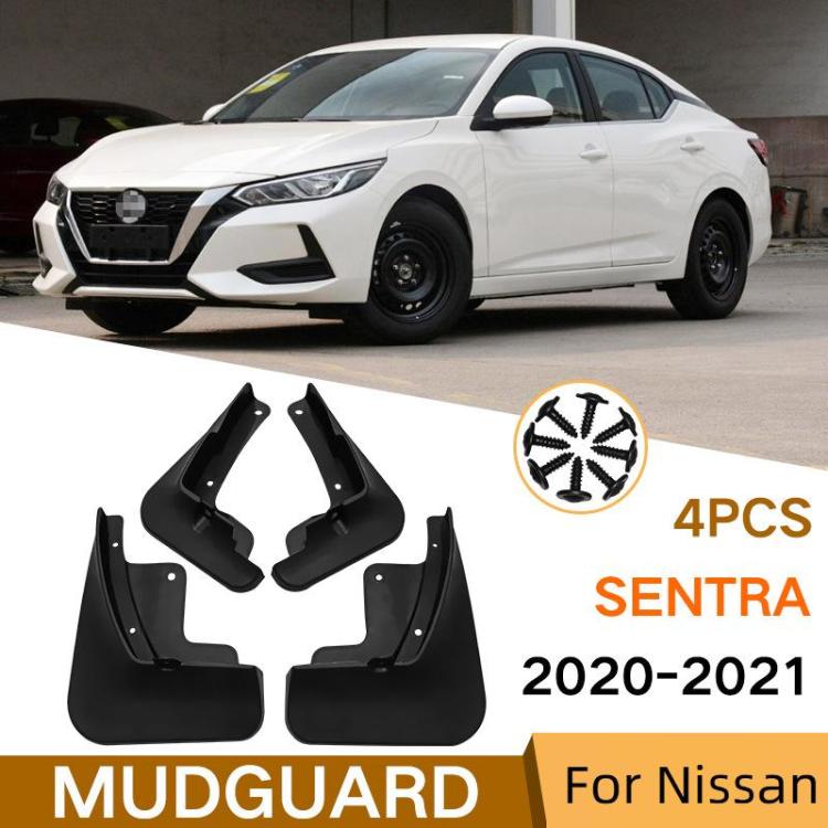 For 2020-2021 Nissan Sentra Car Tire Soft Rubber Mudguard(Black)