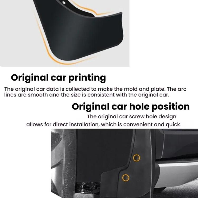 For 2022 Honda HR-V E EL Car Tire Soft Mudguard(Black)