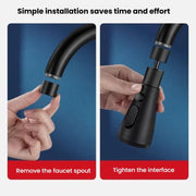 Kitchen Universal Faucet Extender Sink Connector Spout Swivel Faucet Splash Guard(Gray)
