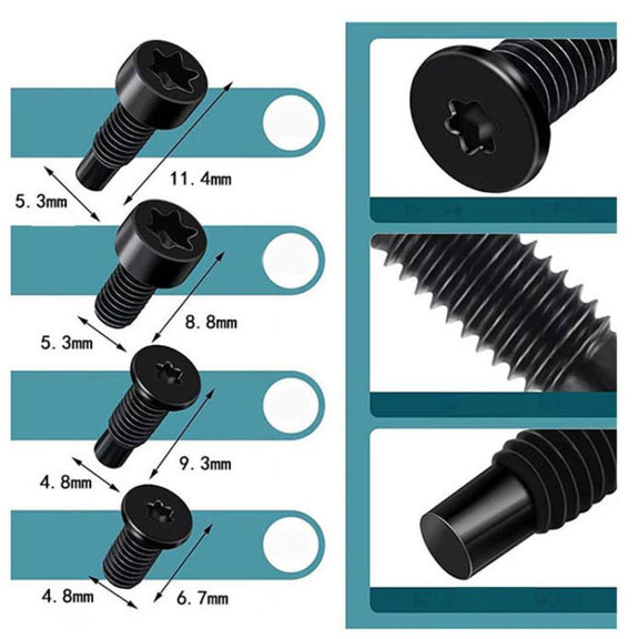 40pcs /Pack T6 T15 Security Tamper-Proof Torx Screws with Anti-Theft Holes for Ring Doorbell & Camera Mounting(Black)