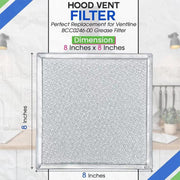 For Ventline BCC024600 2pcs 8x8 Inch Range Hood Vent Filter Replacement Parts