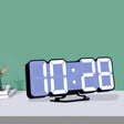 RGB Color Changing 3D Digital Clock With Voice Control, Adjustable Brightness, Temperature Display & Remote, Spec: Ordinary Black - free shipping - PMC TechLife - Order now!