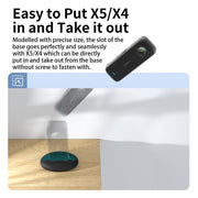For Insta360 X5 / X4 aMagisn Silicone Base Desktop Stand Car Dashboard Holder(Black)