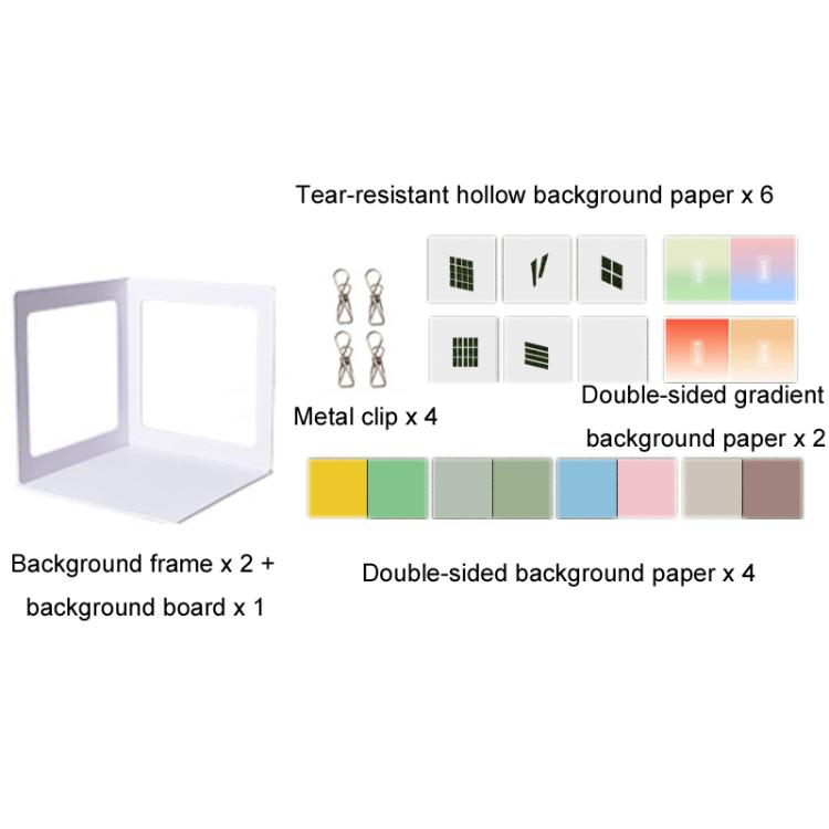 19pcs /Set 3D Shooting Background Board Live Broadcast Product Photography Props, Size: 35cm
