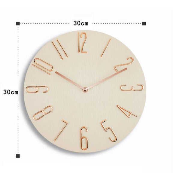 12 Inch Frameless Minimalist Wall Clock Silent Modern Quartz Clock for Living Room, Bedroom, Kitchen, Color: White