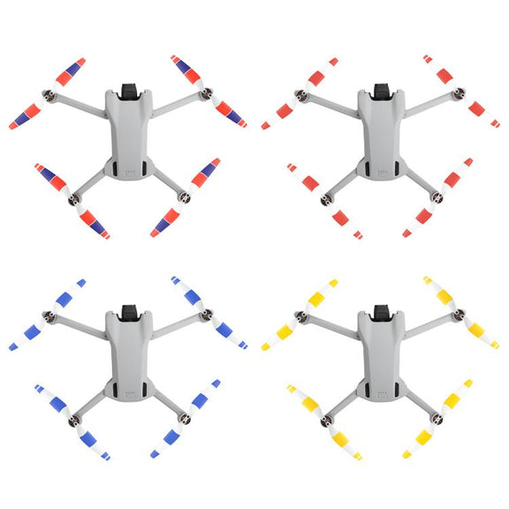 For DJI Mini 3 Drone 8pcs /Set 6030F Propeller Blades Low Noise Wings With Screwdrivers, Color: Tricolor