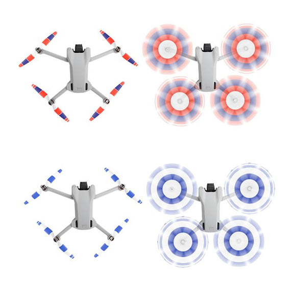 For DJI Mini 3 Drone 8pcs /Set 6030F Propeller Blades Low Noise Wings With Screwdrivers, Color: Silver Tip